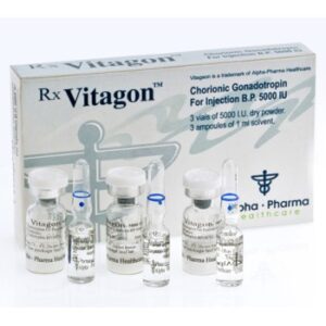 Buy Vitagon HCG – 3 Vials of 5000IU/Vial + 3x1ml Solvent