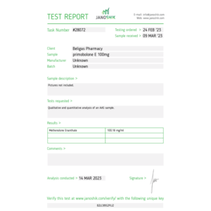 Etho-Primobolan (Methenolone Enanthate) 100 mg/ml – Beligas Pharma product image