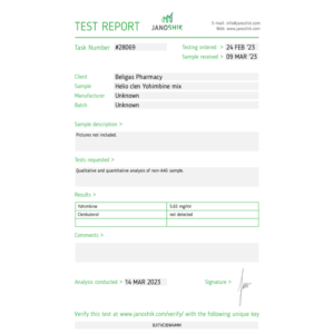 Helio Clen Yohimbine 40mcg & 5.5mg/ml product image