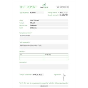 Odin L-Thyroxine T4 100mcg 100tabs product image