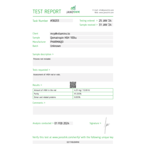 Qomatropin HGH 100iu kit product image
