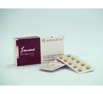 Femara Letrozole 2.5mg Tablets (30 Tabs) Femara Letrozole 2.5mg Tablets (30 Tabs) product image
