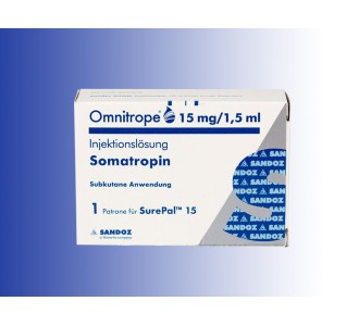 OMNITROPE 45 IU 15 MG/1.5 ML CARTIDGE | Domestic-supply OMNITROPE 45 IU 15 MG/1.5 ML CARTIDGE | Domestic-supply product image