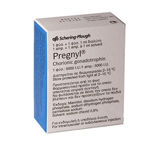Pregnyl (HCG) 5000 IU/Amp + 1 Amp Solvent Pregnyl (HCG) 5000 IU/Amp + 1 Amp Solvent product image
